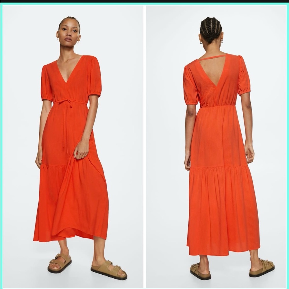 MANGO Flowy long dress